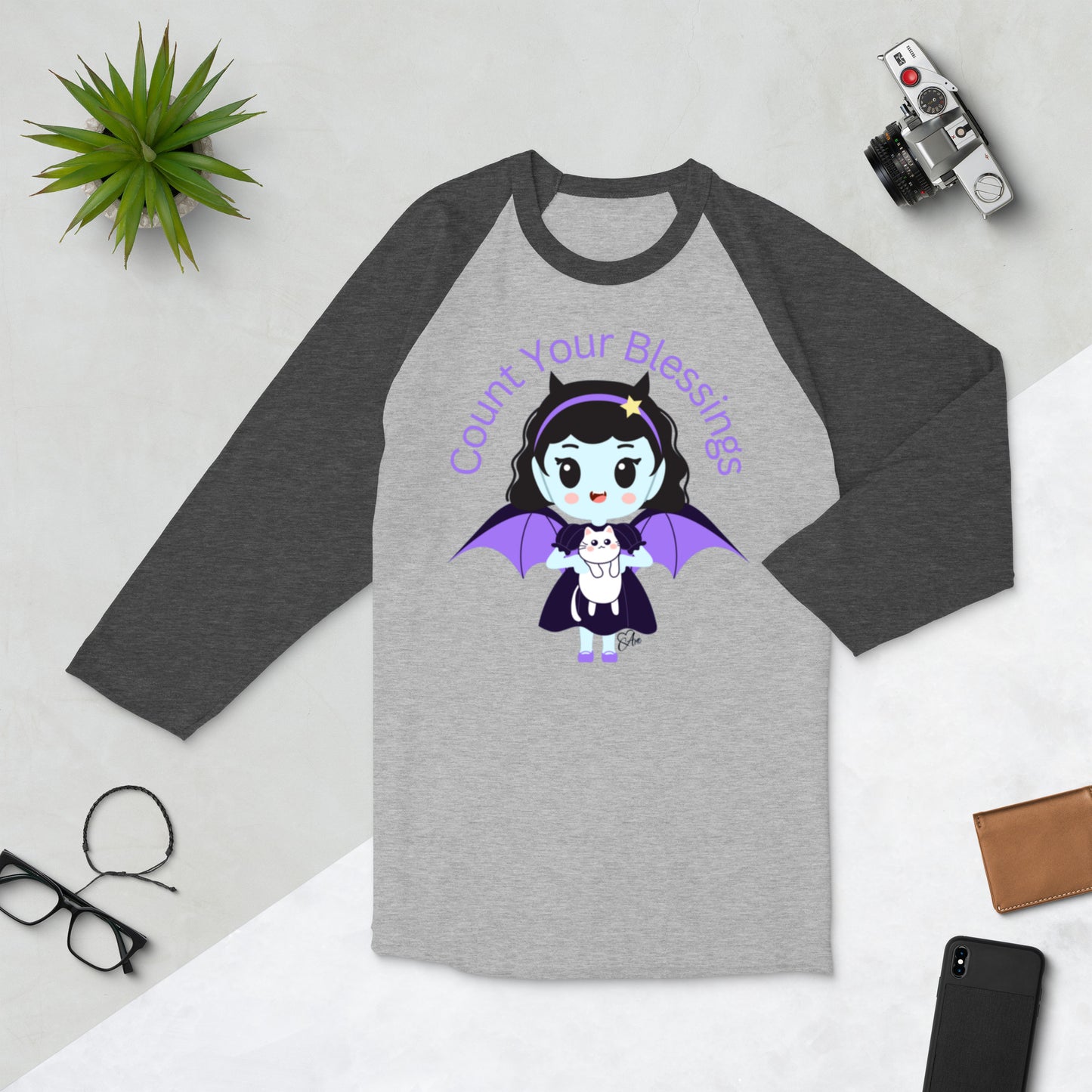 Count - 3/4 Sleeve Raglan Shirt