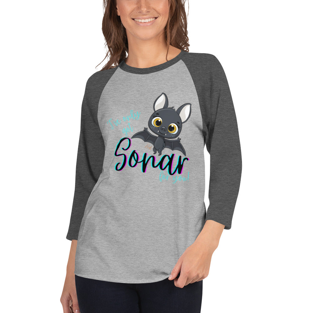 Bat Sonar - 3/4 Sleeve Raglan Shirt