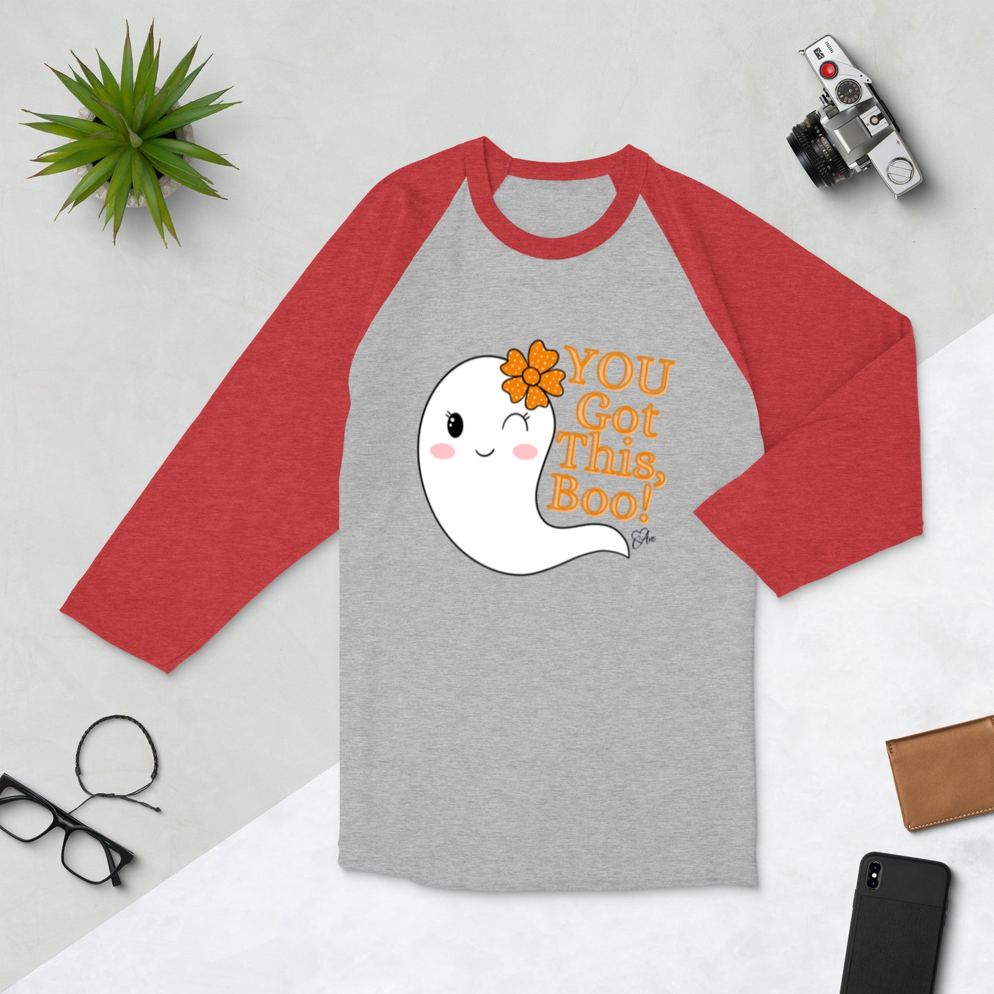 Boo - 3/4 Sleeve Raglan Shirt