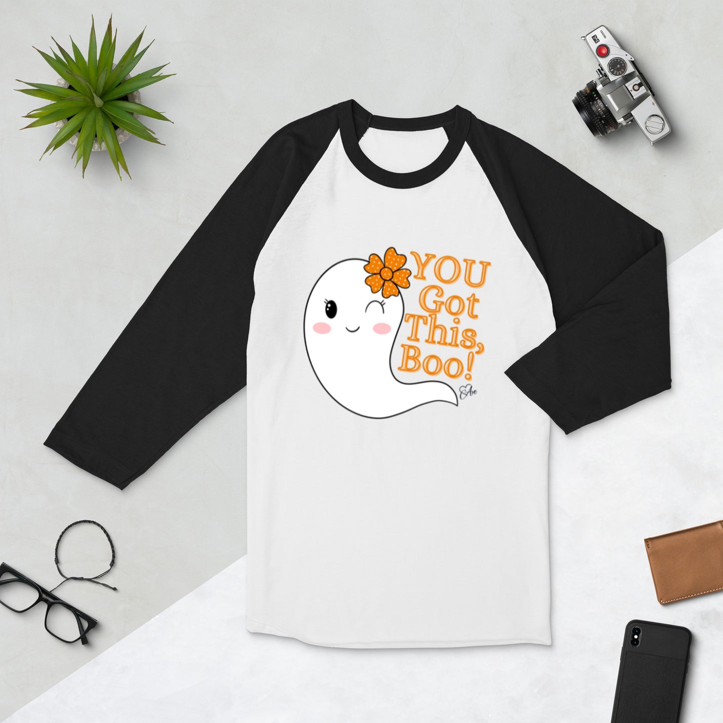 Boo - 3/4 Sleeve Raglan Shirt