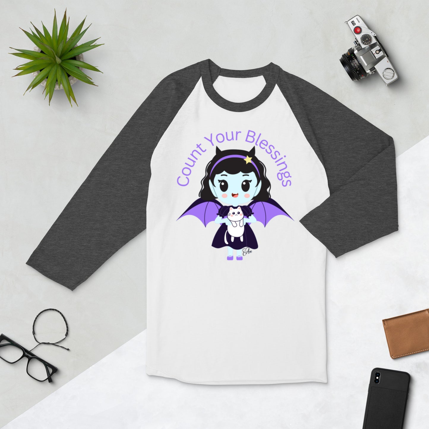 Count - 3/4 Sleeve Raglan Shirt