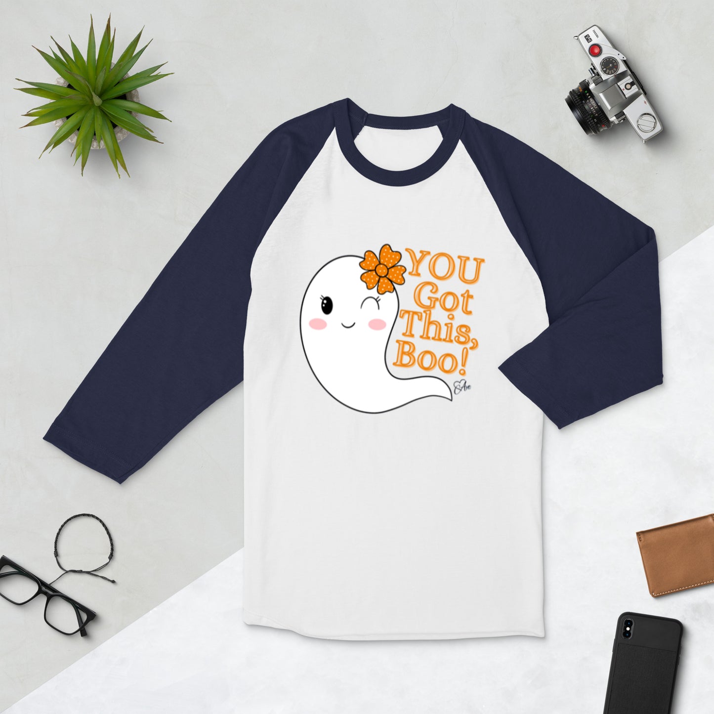 Boo - 3/4 Sleeve Raglan Shirt