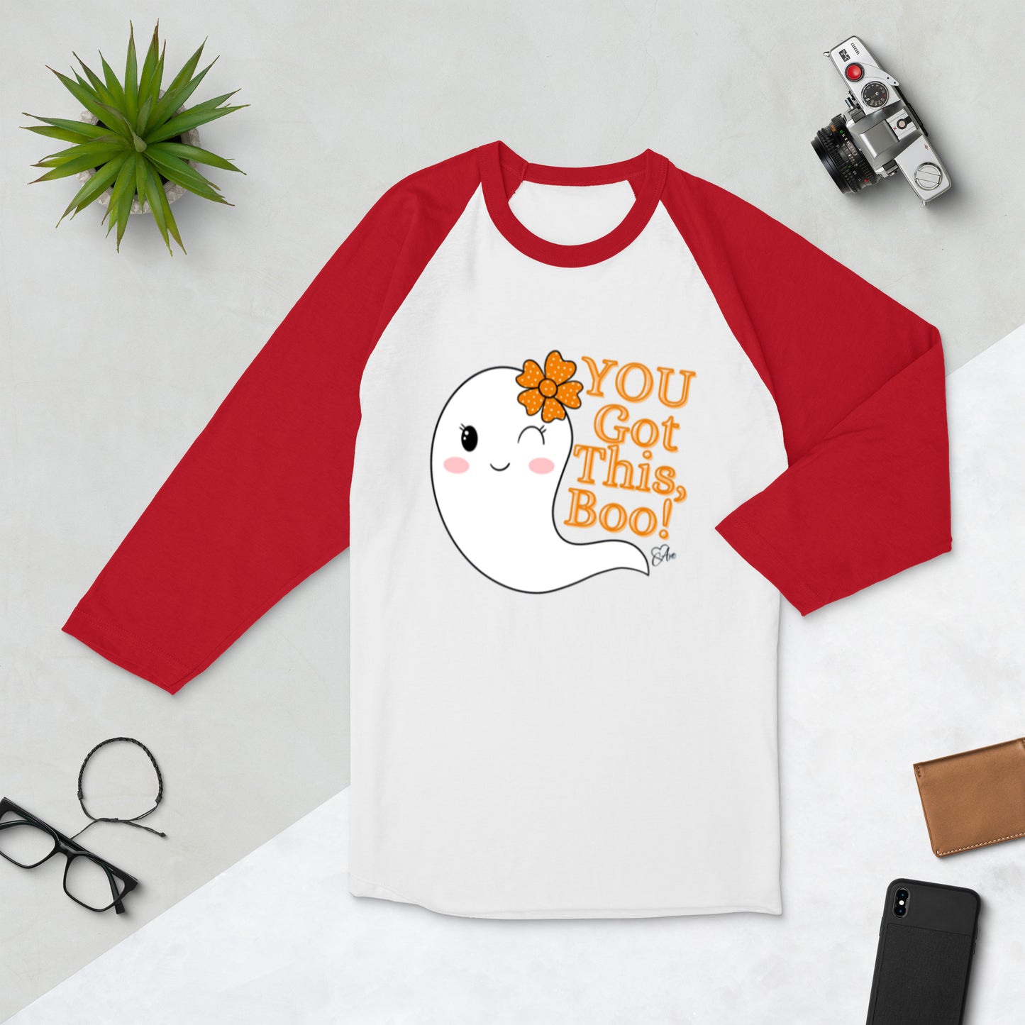 Boo - 3/4 Sleeve Raglan Shirt