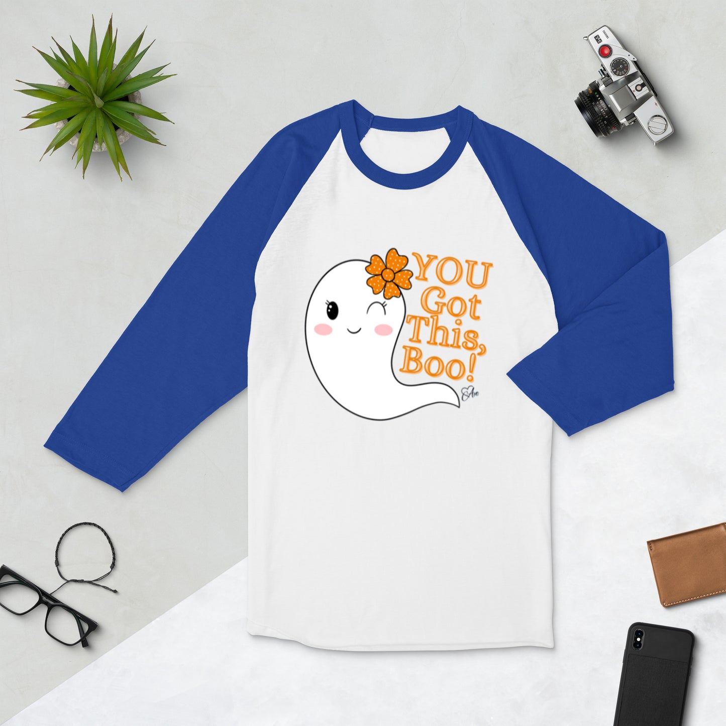 Boo - 3/4 Sleeve Raglan Shirt