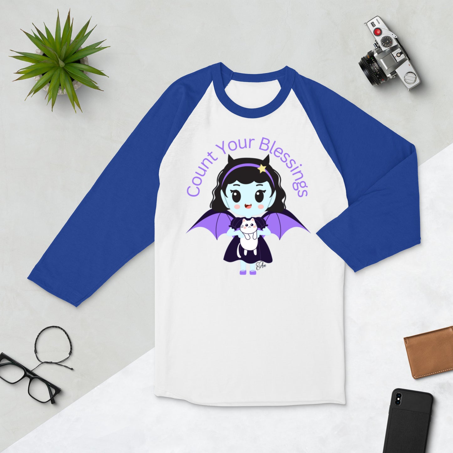 Count - 3/4 Sleeve Raglan Shirt
