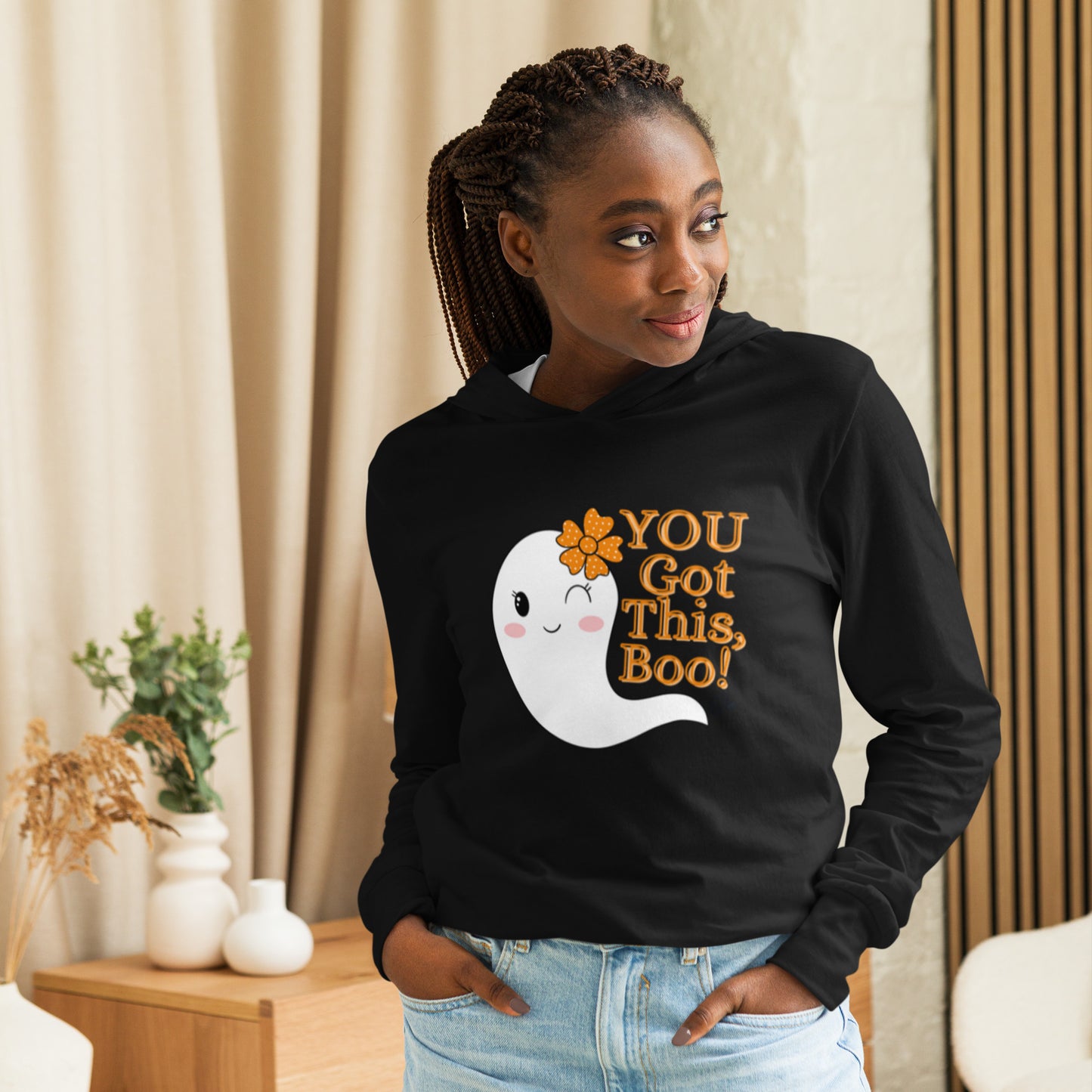 Boo - Hooded Long-sleeve T-shirt