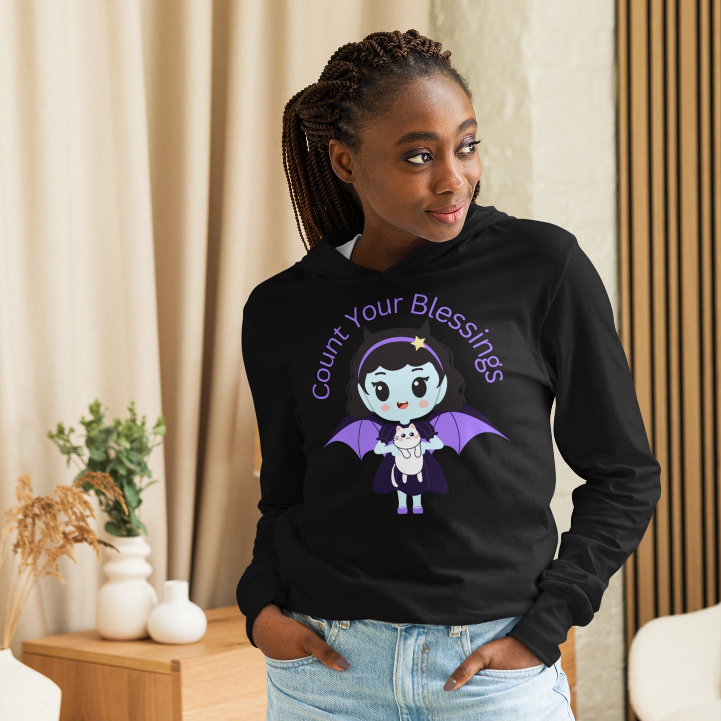 Count - Hooded Long-sleeve T-shirt