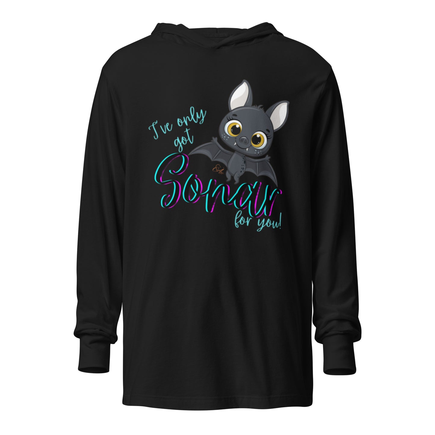 Bat Sonar - Hooded Long-sleeve T-shirt