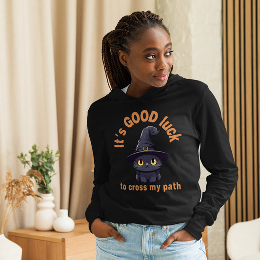 Black Cat - Hooded Long-sleeve T-Shirt