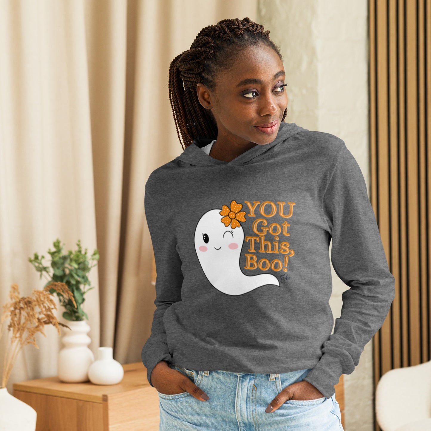 Boo - Hooded Long-sleeve T-shirt