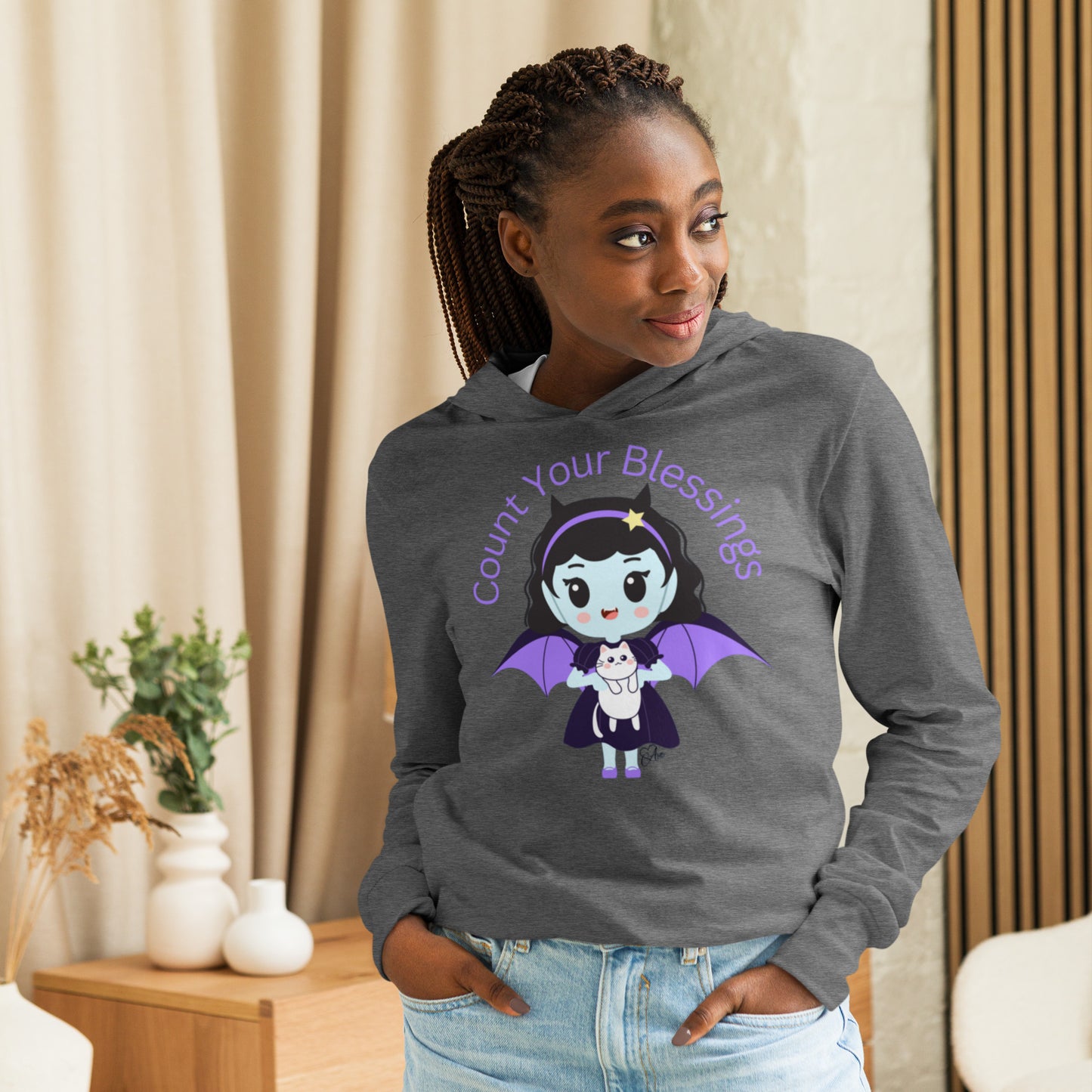 Count - Hooded Long-sleeve T-shirt