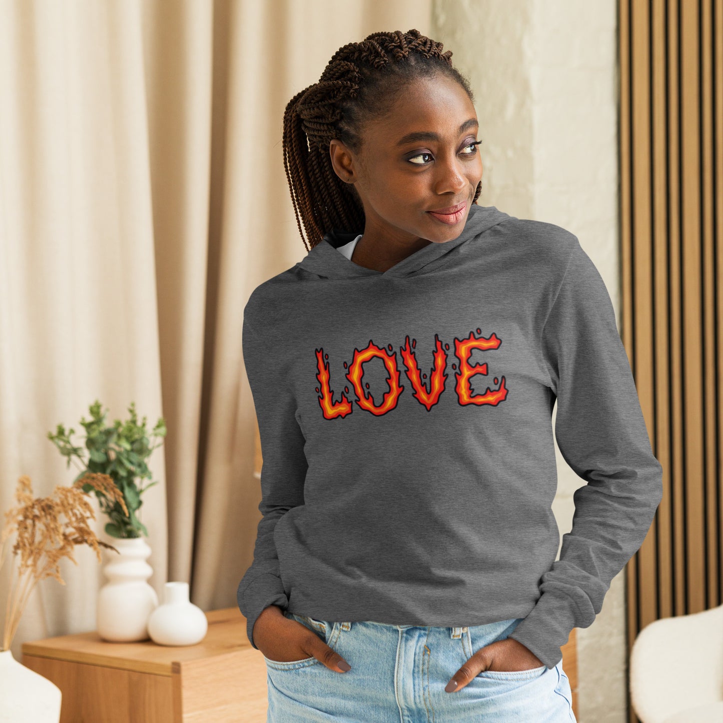 Burning Love - Hooded Long-sleeve T-Shirt