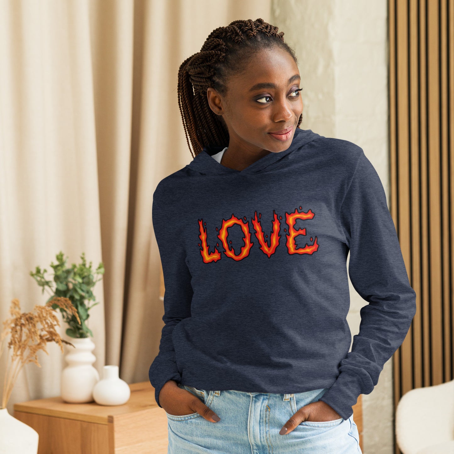 Burning Love - Hooded Long-sleeve T-Shirt