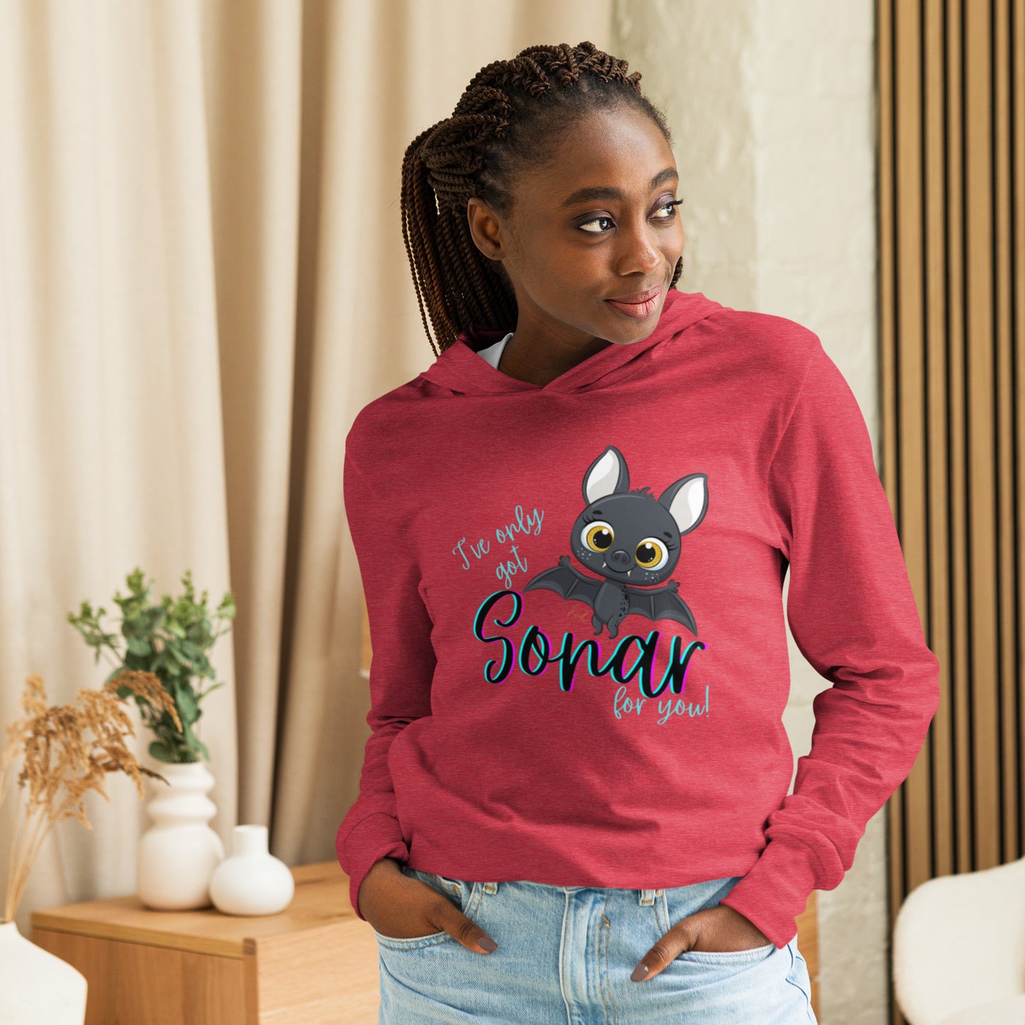 Bat Sonar - Hooded Long-sleeve T-shirt