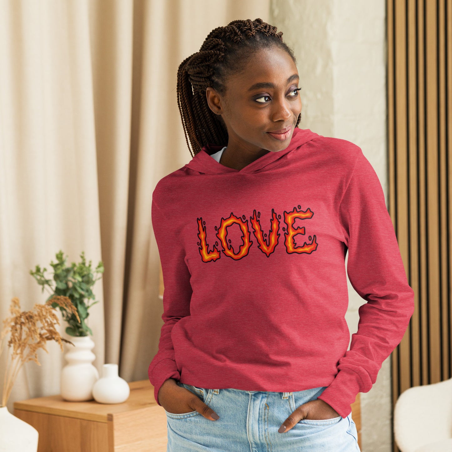 Burning Love - Hooded Long-sleeve T-Shirt