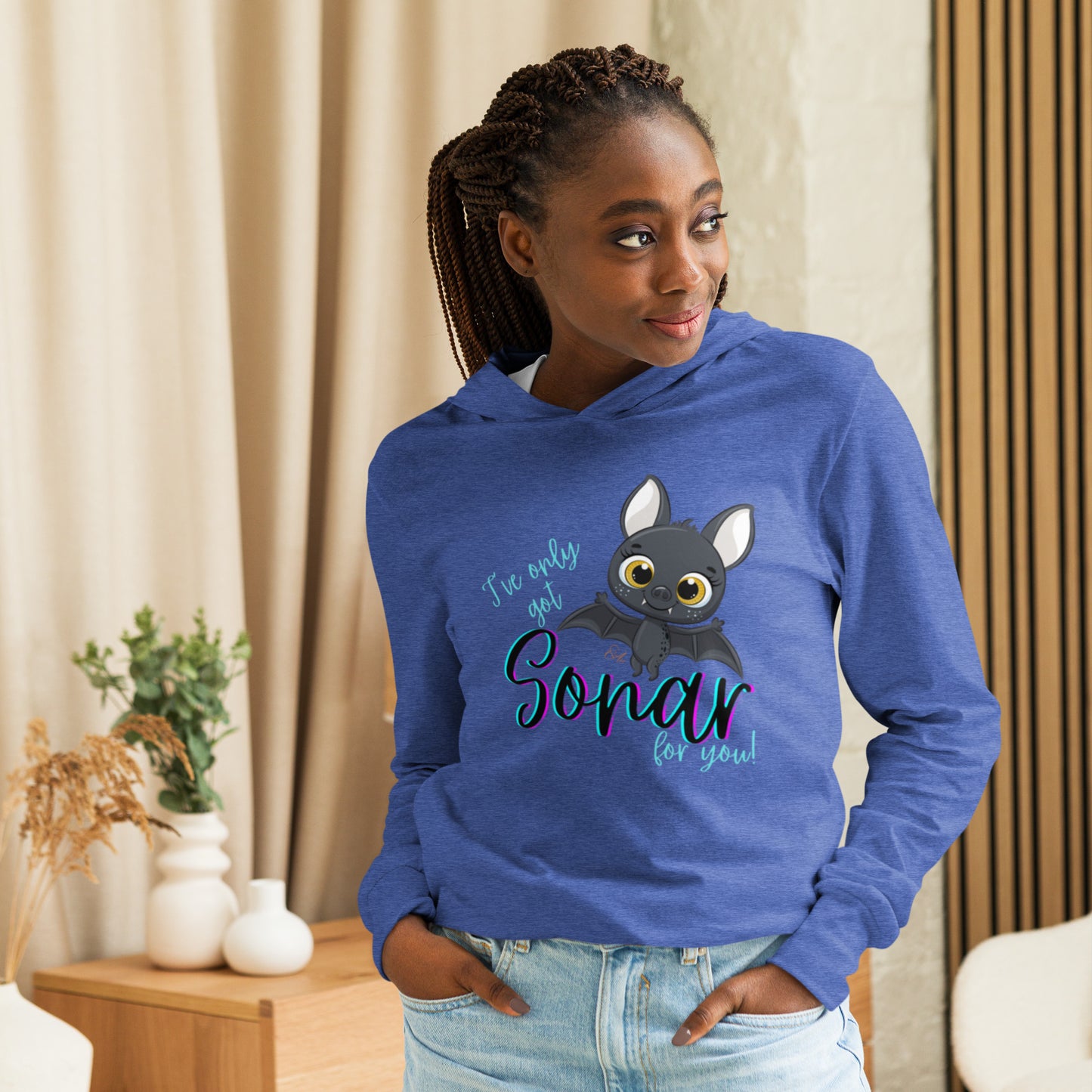 Bat Sonar - Hooded Long-sleeve T-shirt