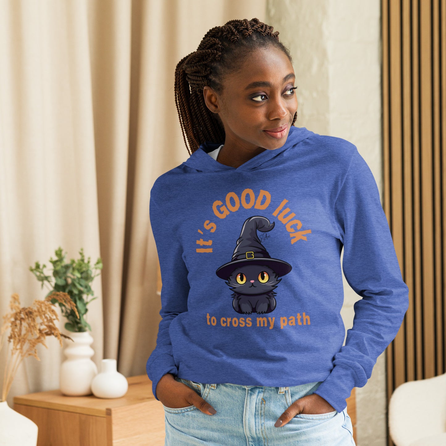 Black Cat - Hooded Long-sleeve T-Shirt