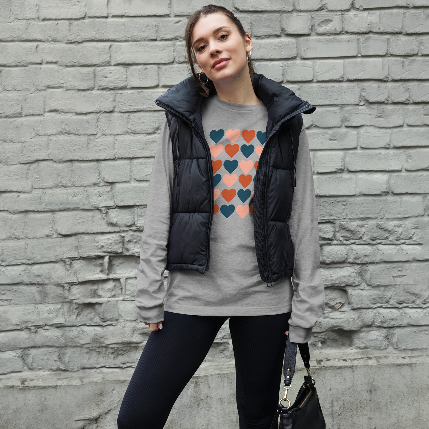 Neutral Hearts - Long-Sleeve T-Shirt