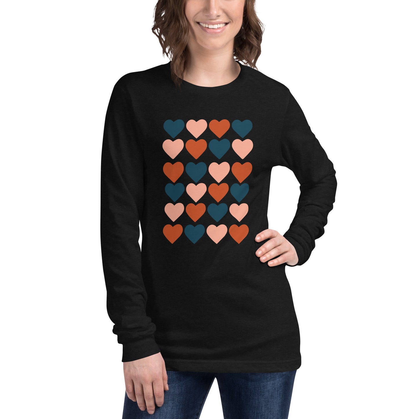 Neutral Hearts - Long-Sleeve T-Shirt