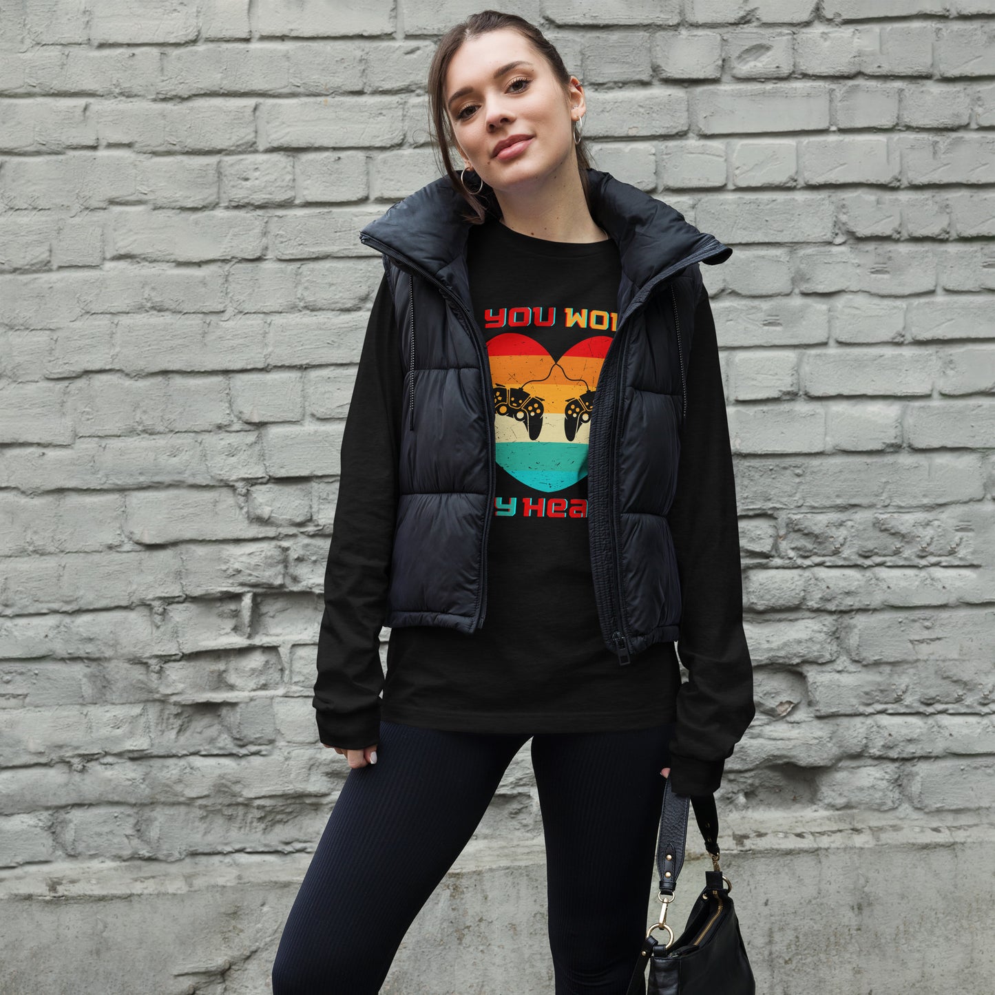 Retro Gamer Heart - Long-Sleeve T-Shirt