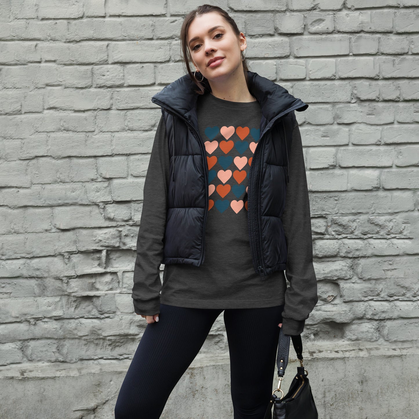 Neutral Hearts - Long-Sleeve T-Shirt