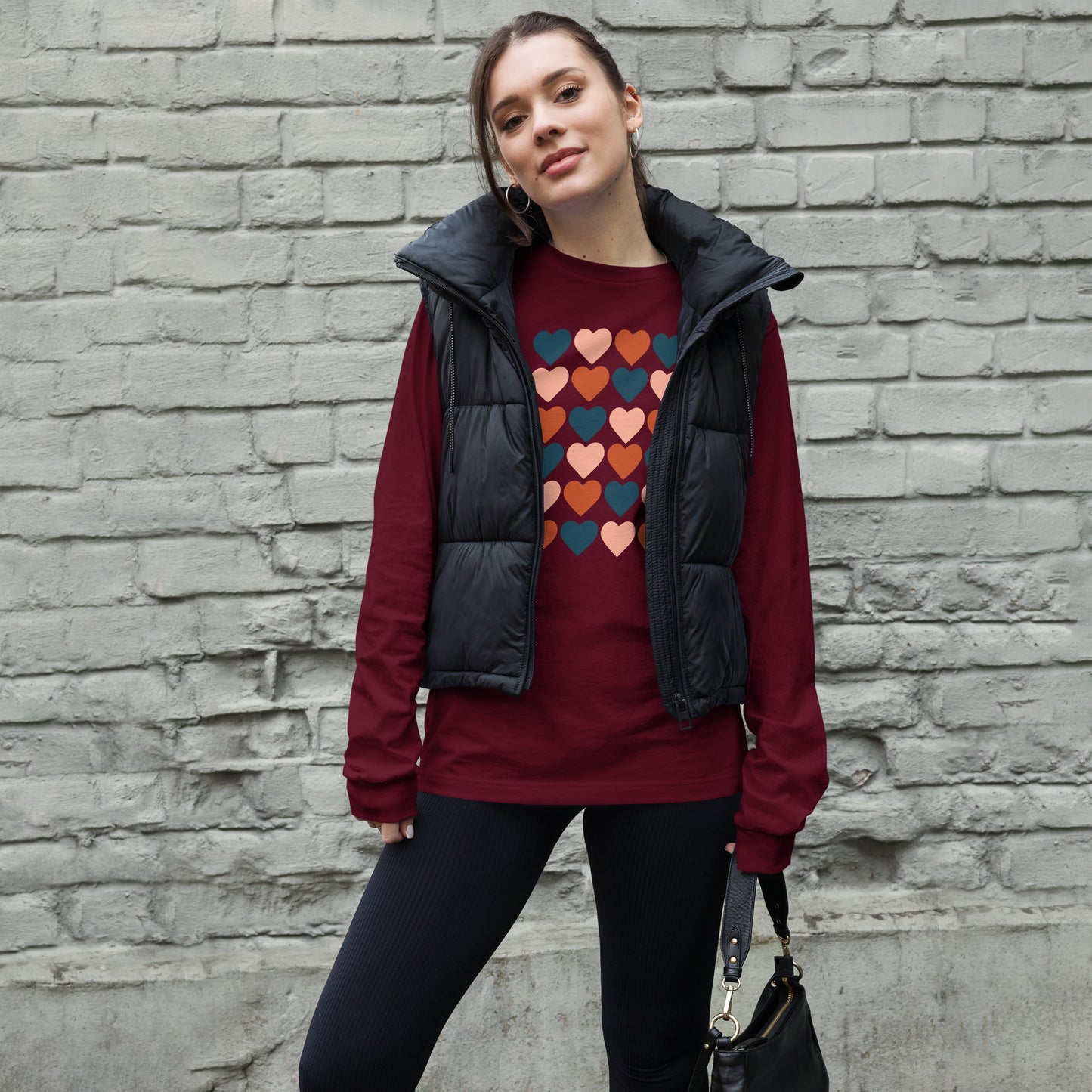 Neutral Hearts - Long-Sleeve T-Shirt
