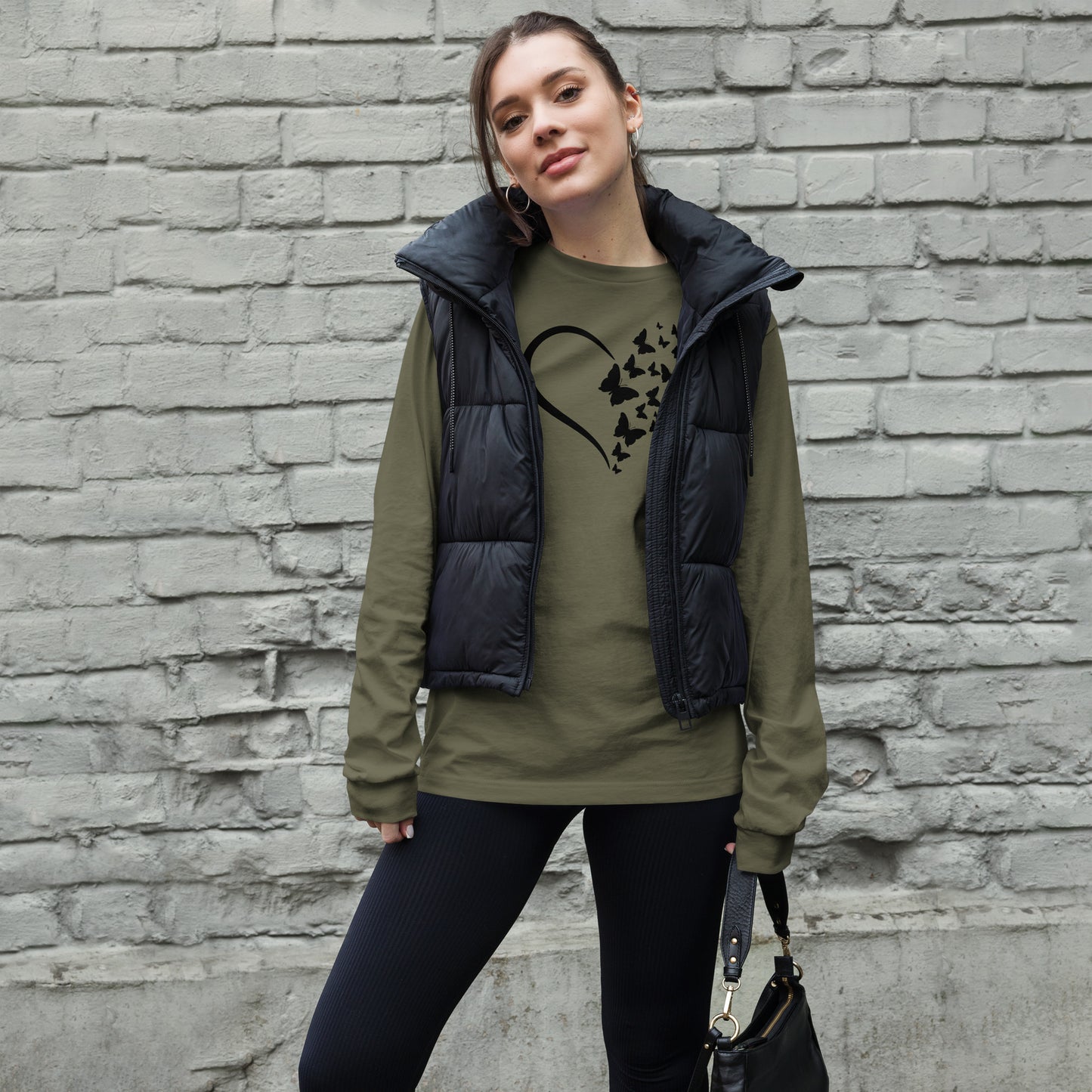 Black Butterfly Heart - Long-Sleeve T-Shirt