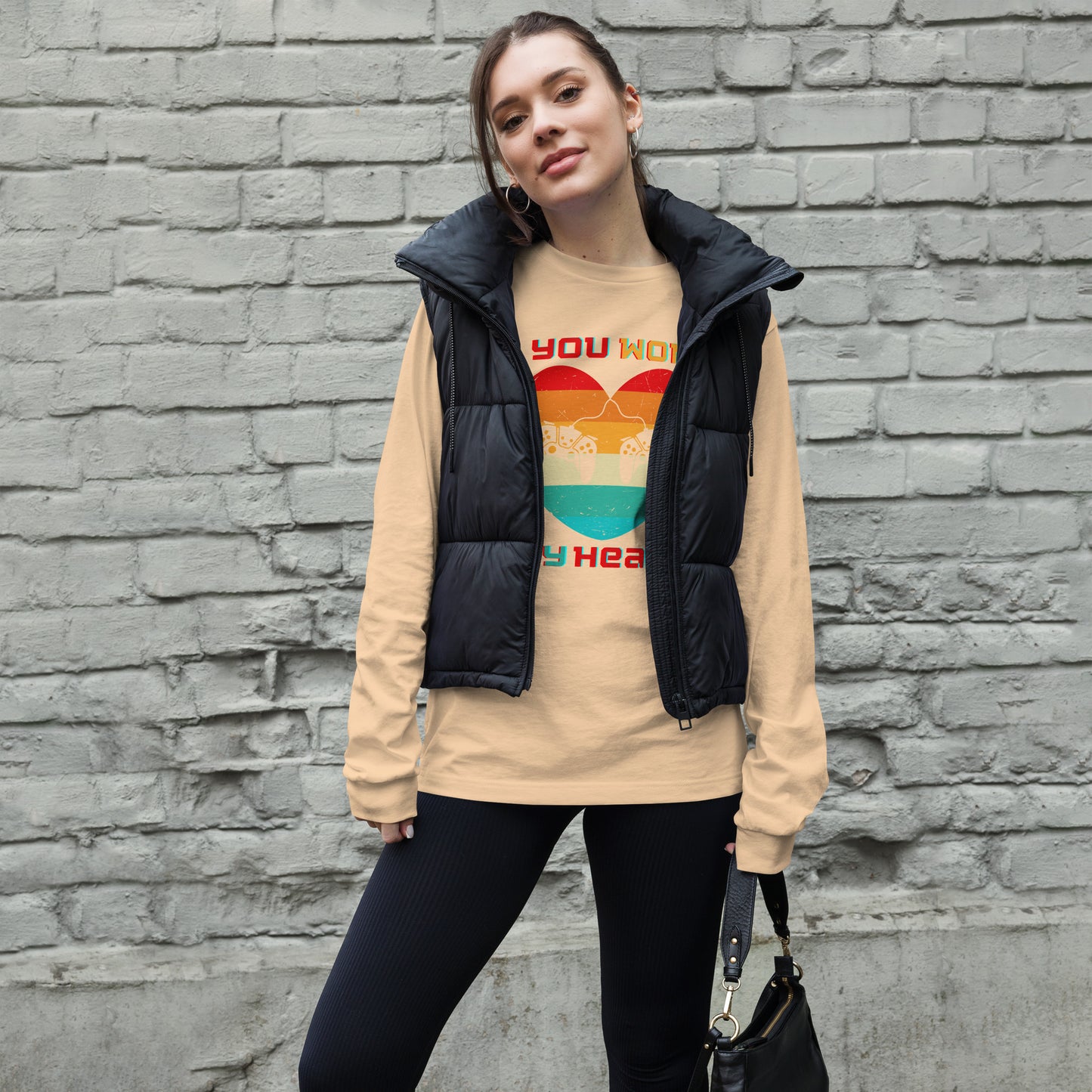 Retro Gamer Heart - Long-Sleeve T-Shirt