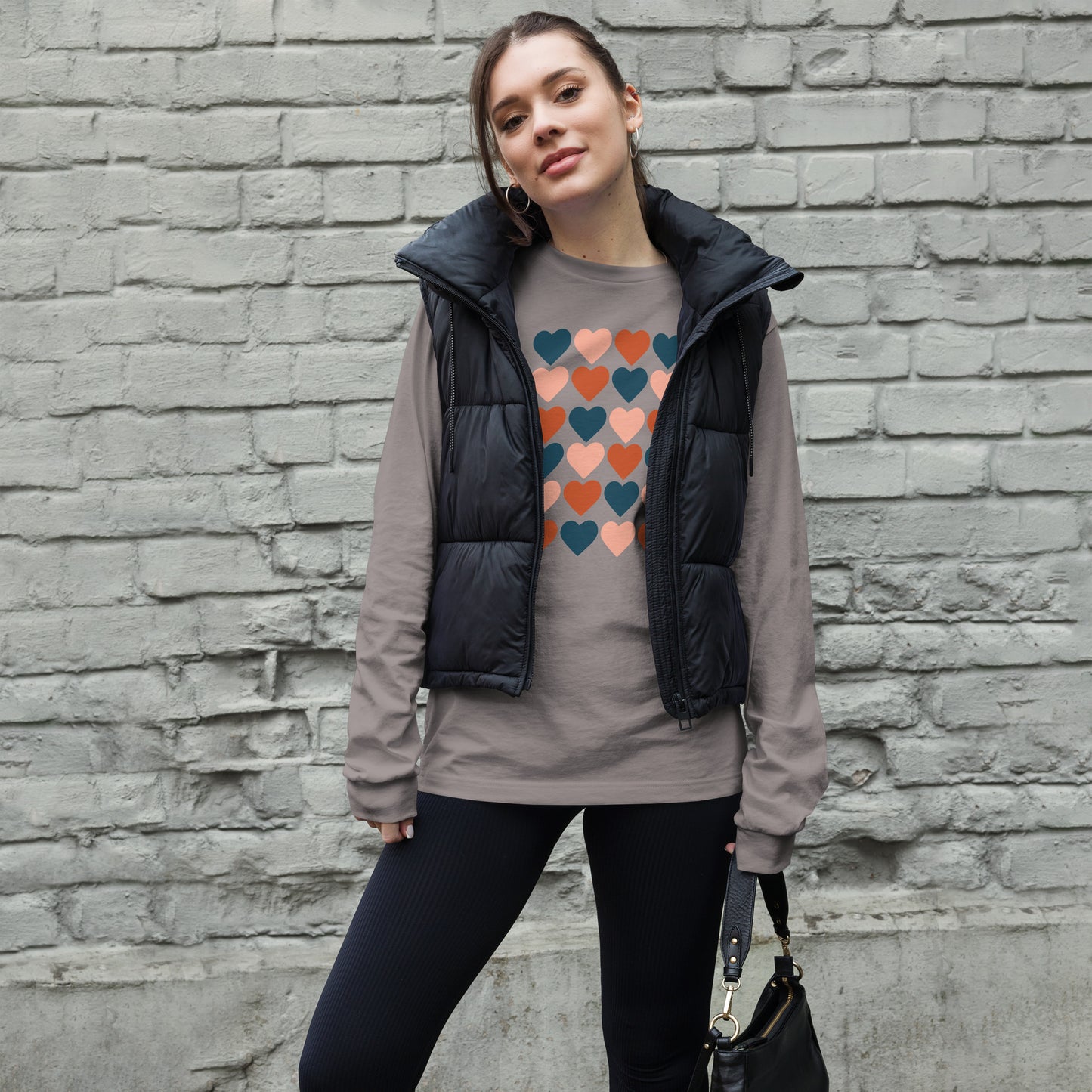 Neutral Hearts - Long-Sleeve T-Shirt