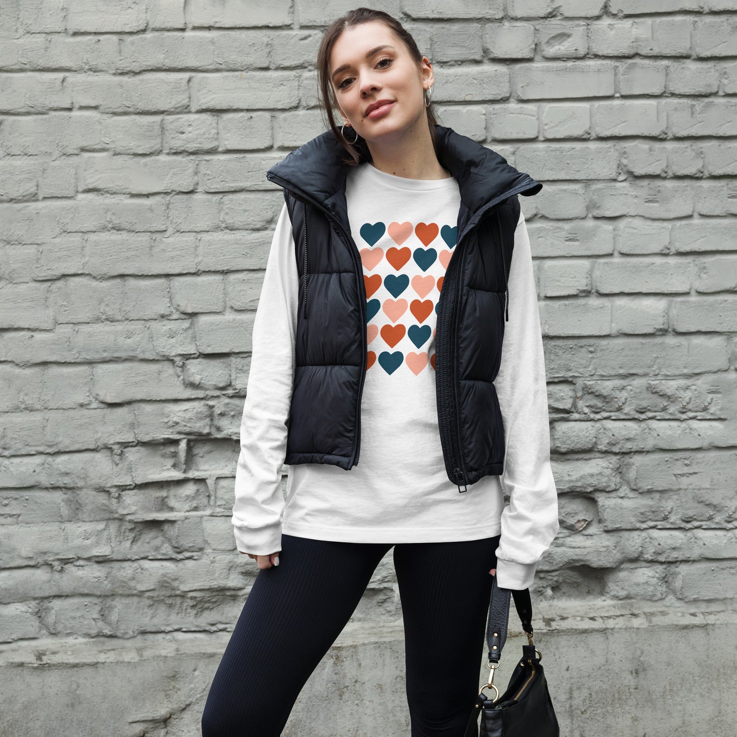 Neutral Hearts - Long-Sleeve T-Shirt