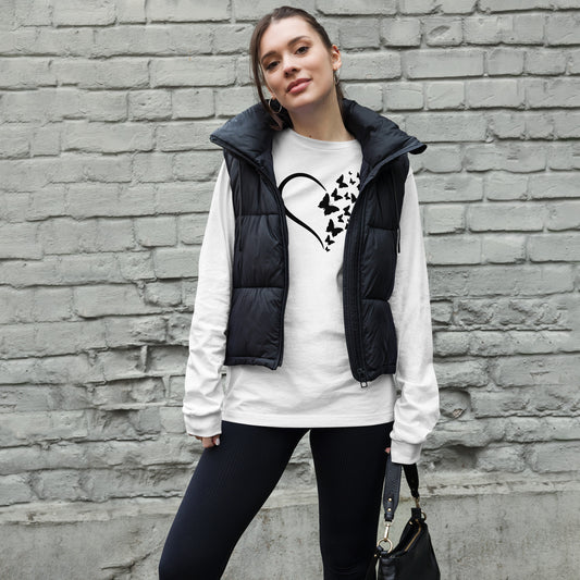 Black Butterfly Heart - Long-Sleeve T-Shirt