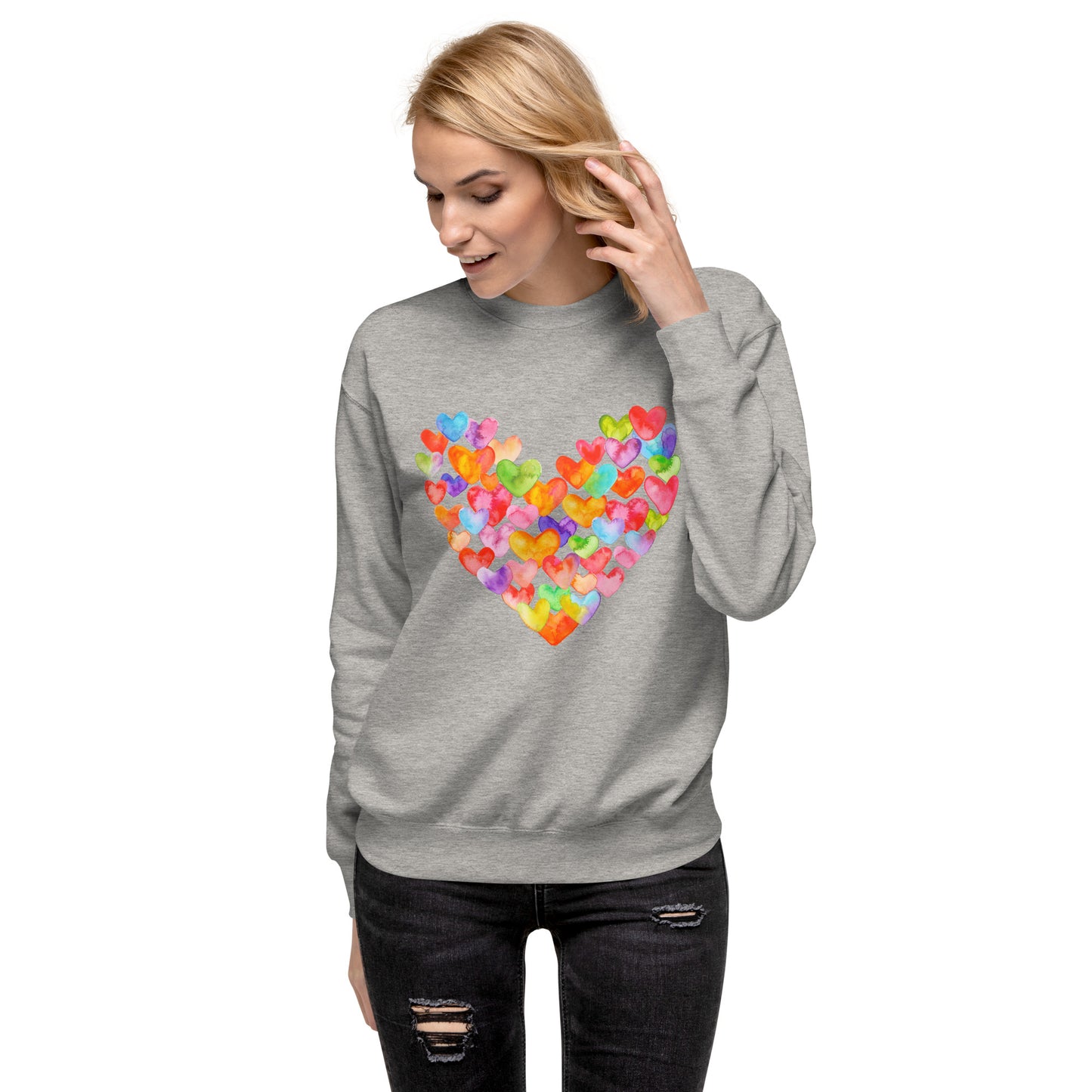 Rainbow Hearts - Premium Sweatshirt