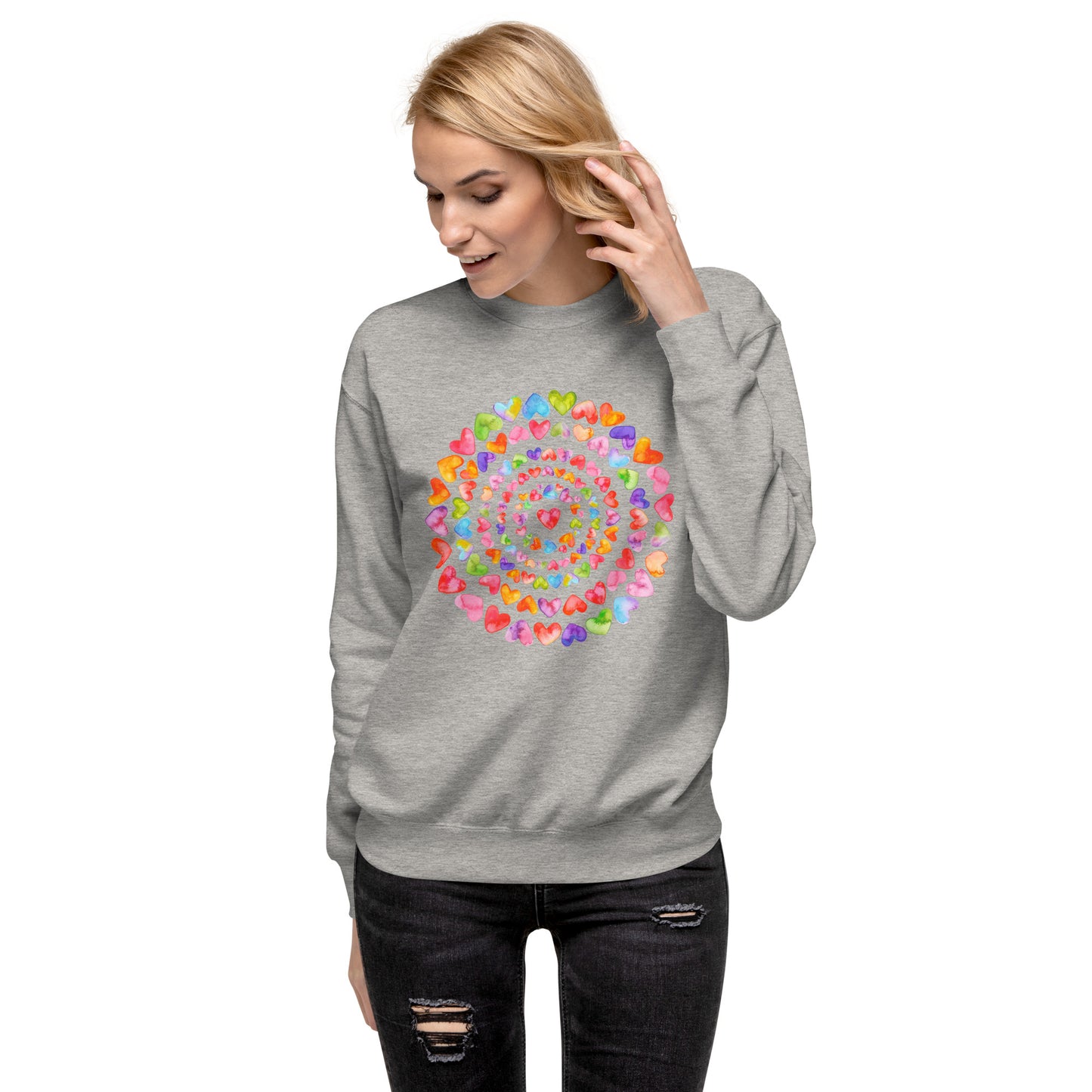 Rainbow Hearts - Premium Sweatshirt
