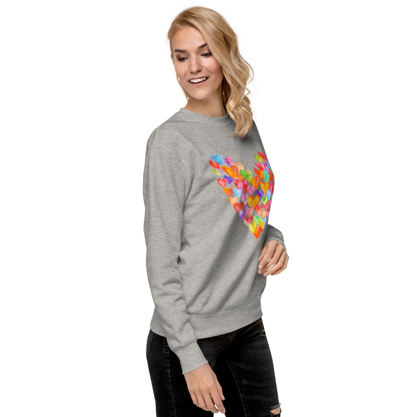 Rainbow Hearts - Premium Sweatshirt