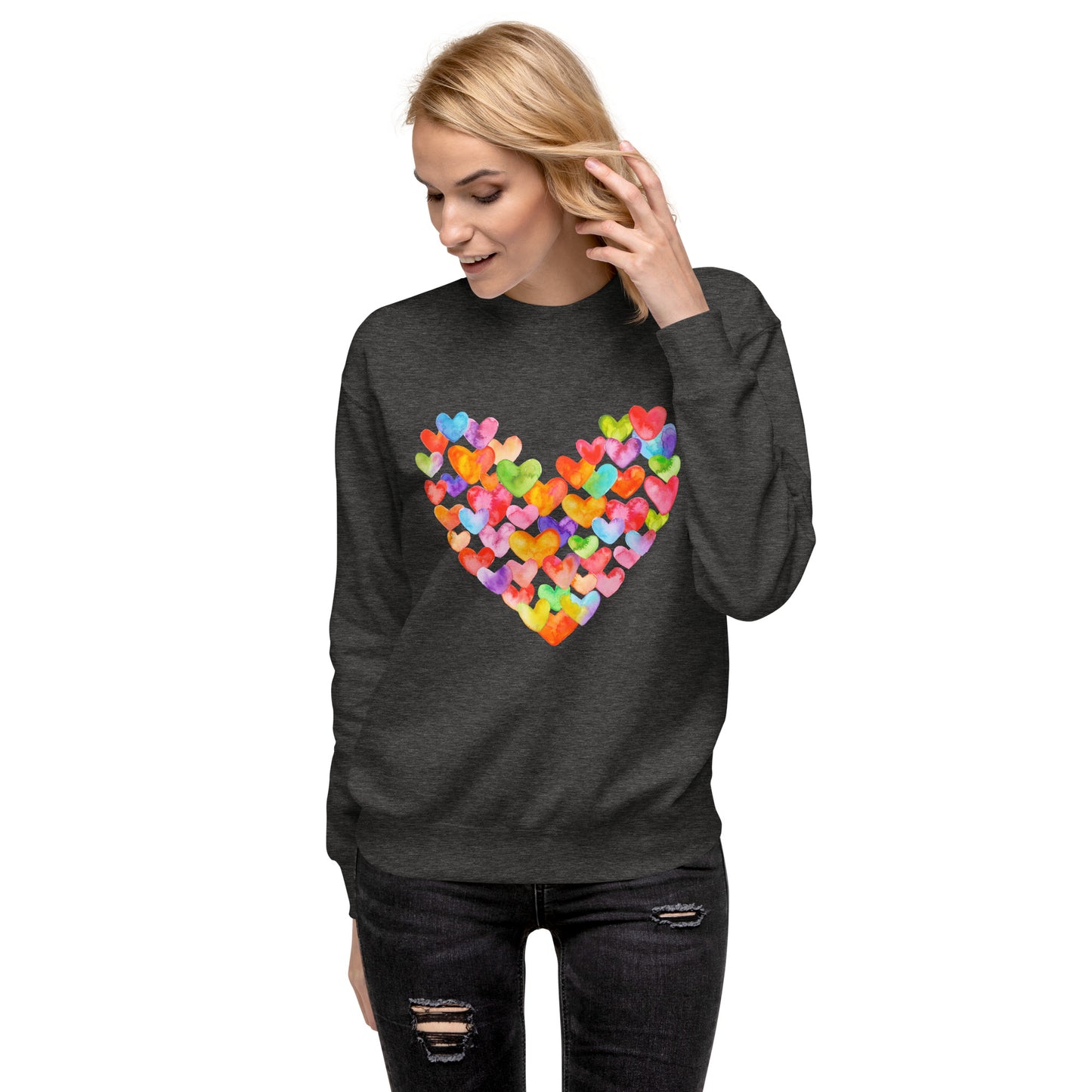 Rainbow Hearts - Premium Sweatshirt