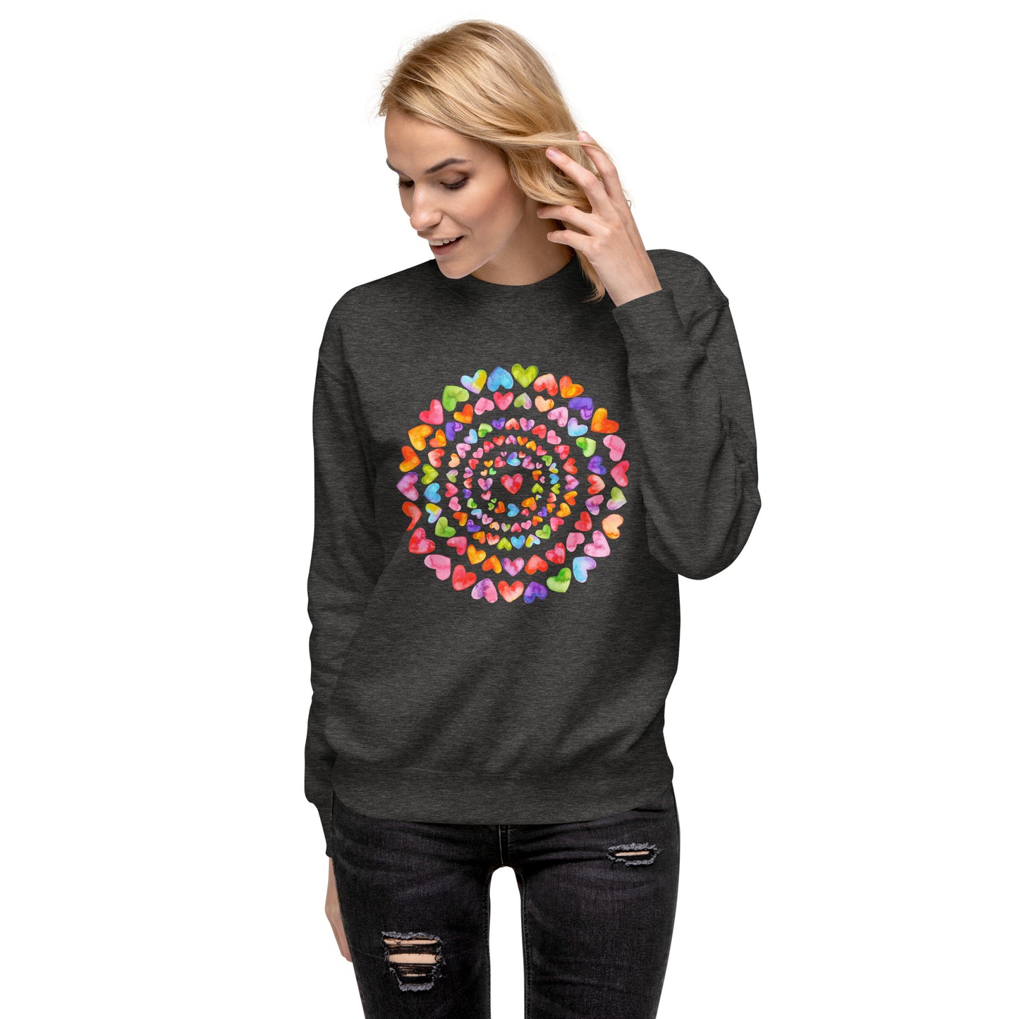 Rainbow Hearts - Premium Sweatshirt