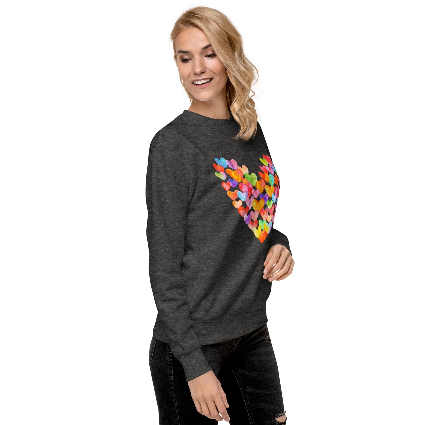 Rainbow Hearts - Premium Sweatshirt