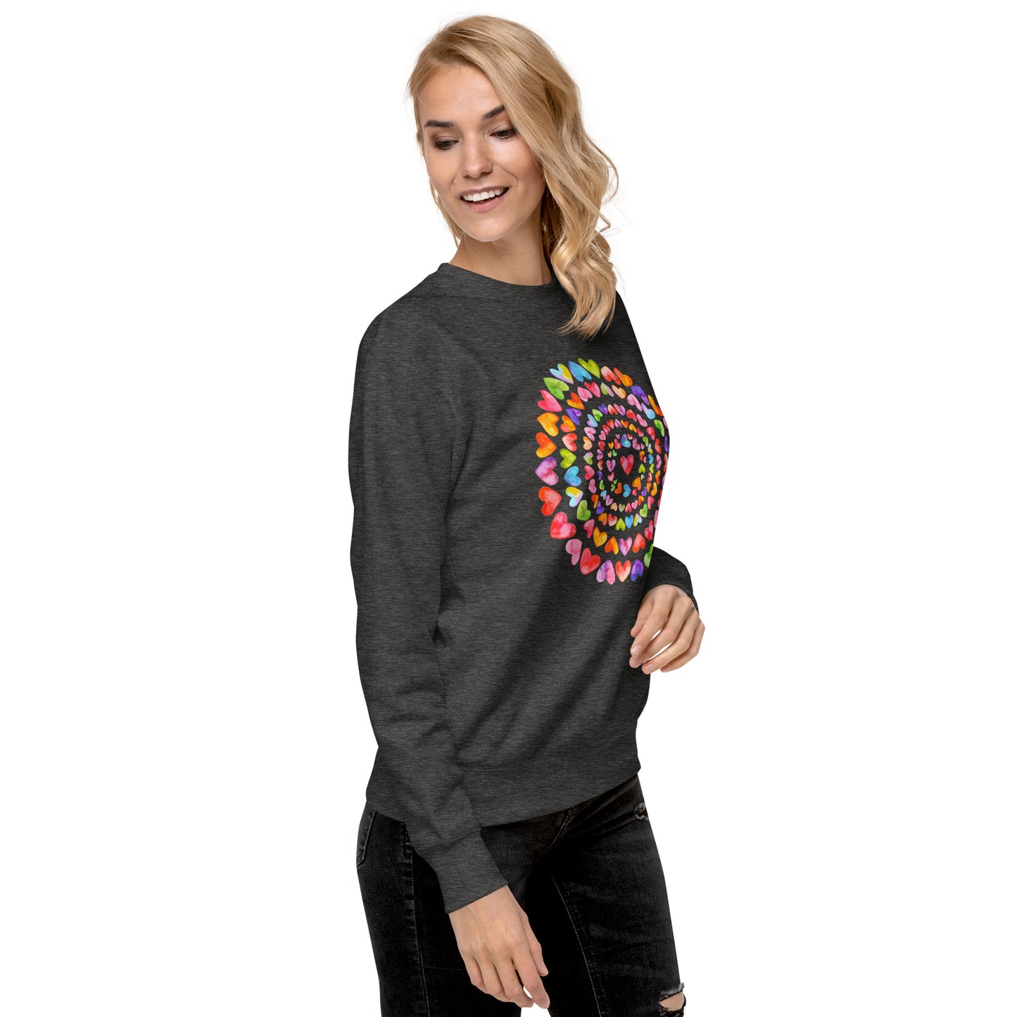 Rainbow Hearts - Premium Sweatshirt