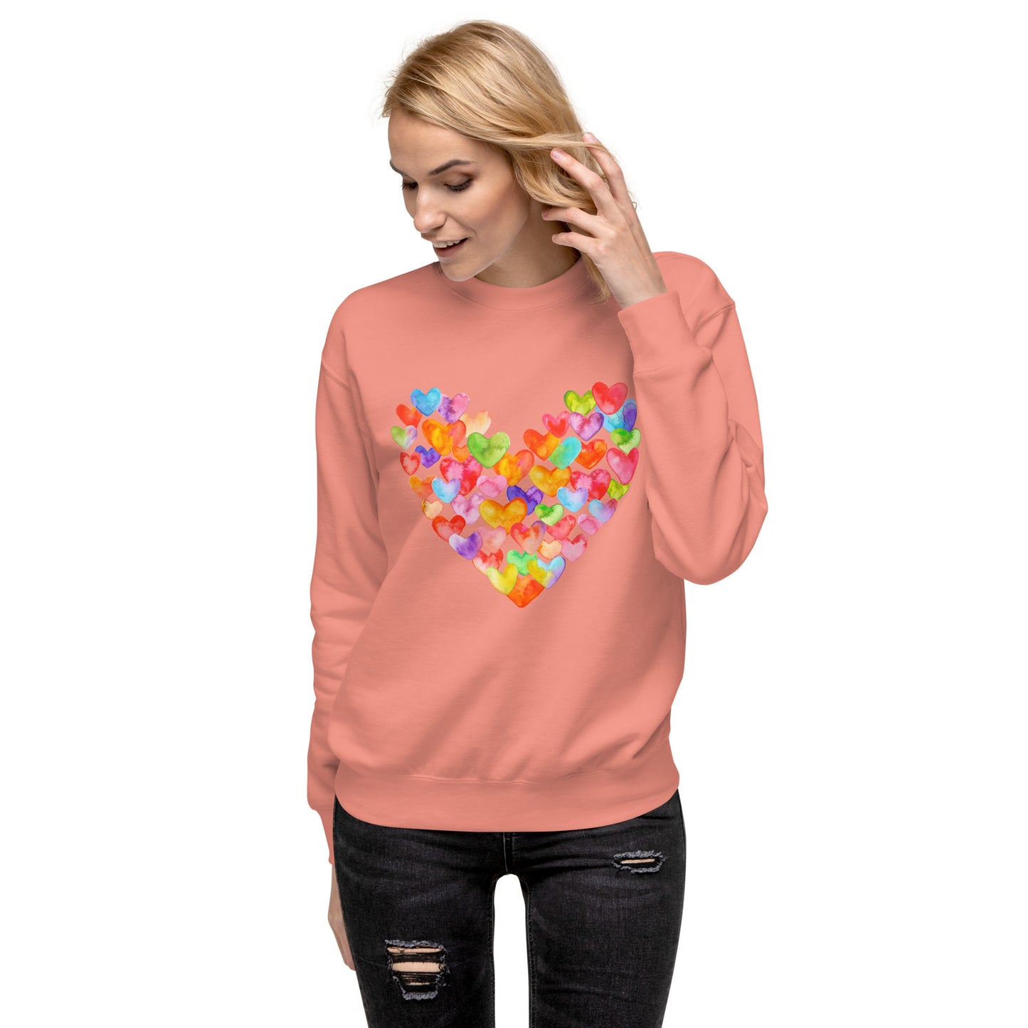 Rainbow Hearts - Premium Sweatshirt