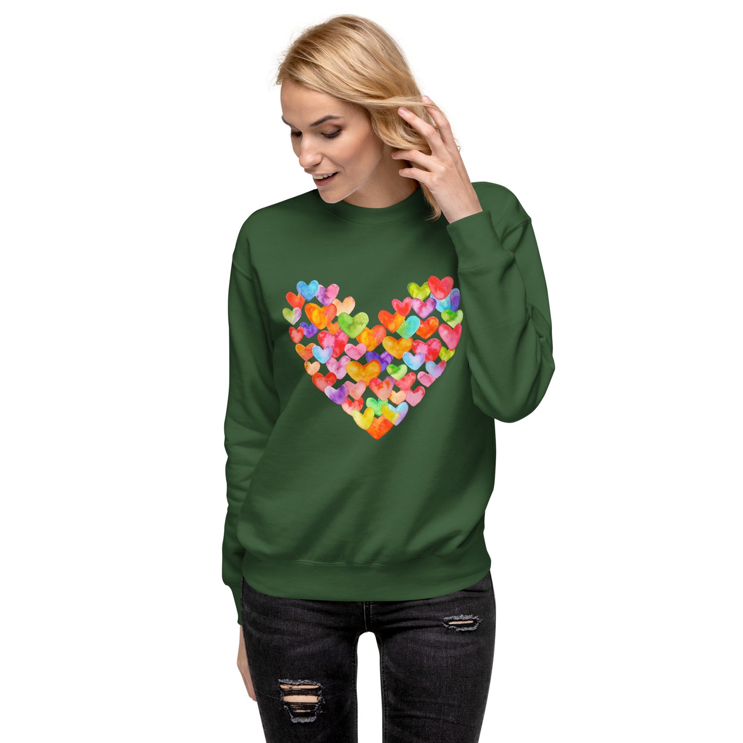 Rainbow Hearts - Premium Sweatshirt
