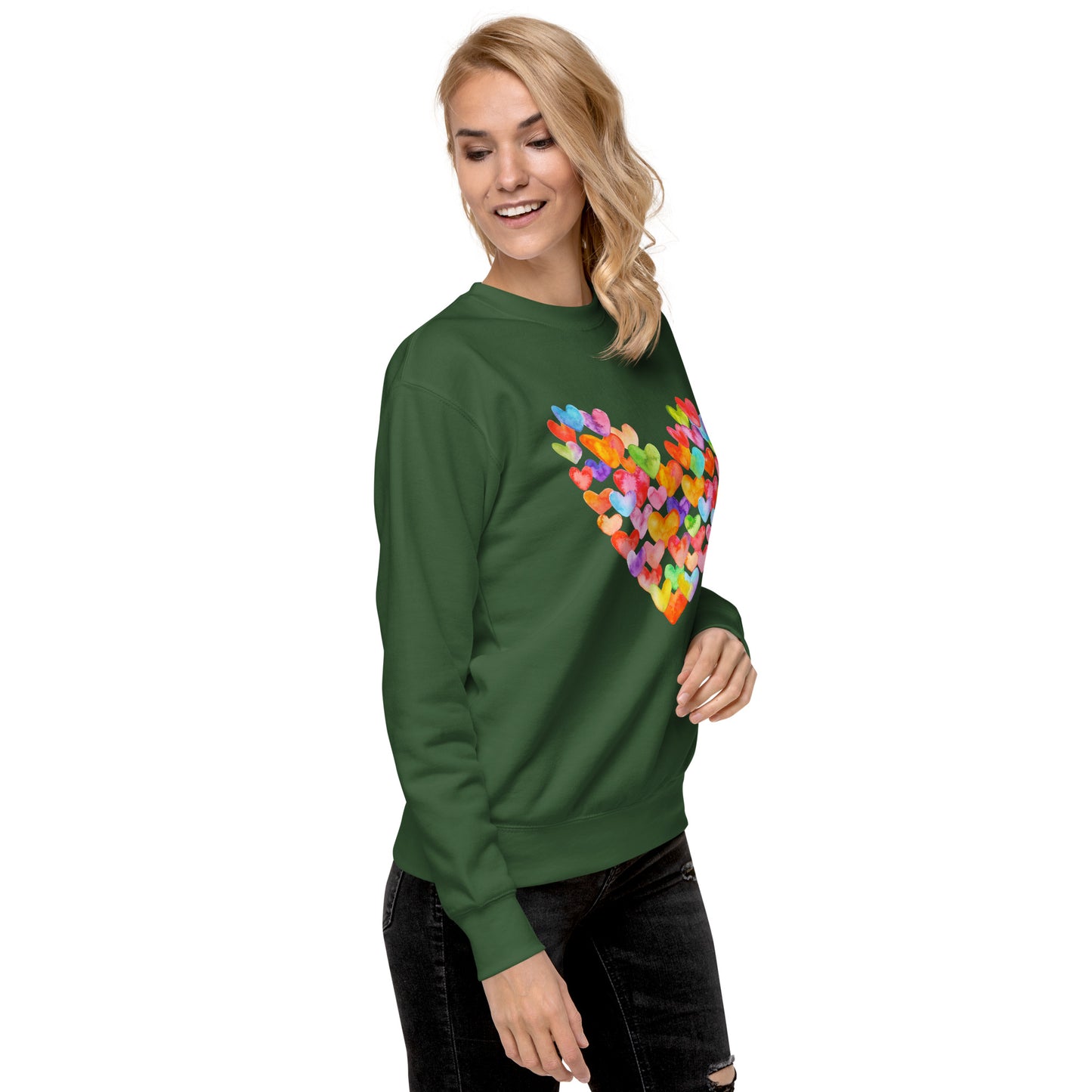 Rainbow Hearts - Premium Sweatshirt