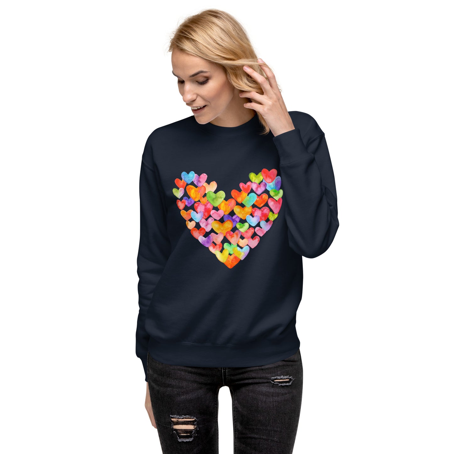 Rainbow Hearts - Premium Sweatshirt