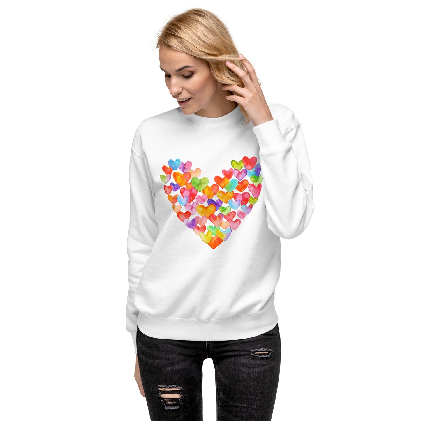 Rainbow Hearts - Premium Sweatshirt