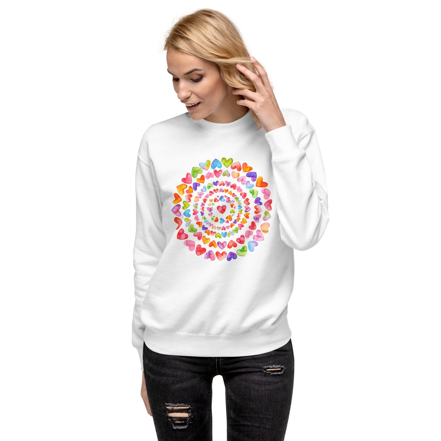 Rainbow Hearts - Premium Sweatshirt