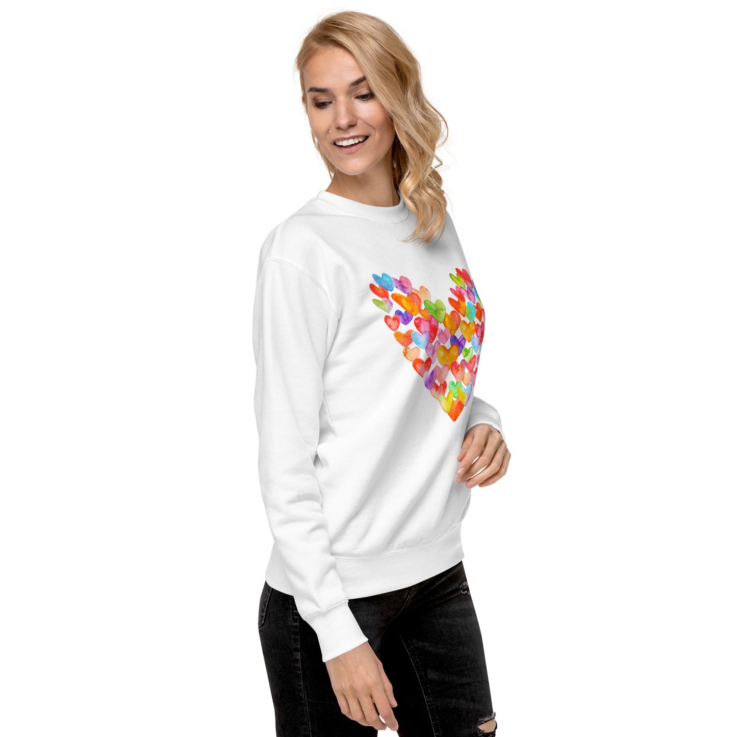 Rainbow Hearts - Premium Sweatshirt