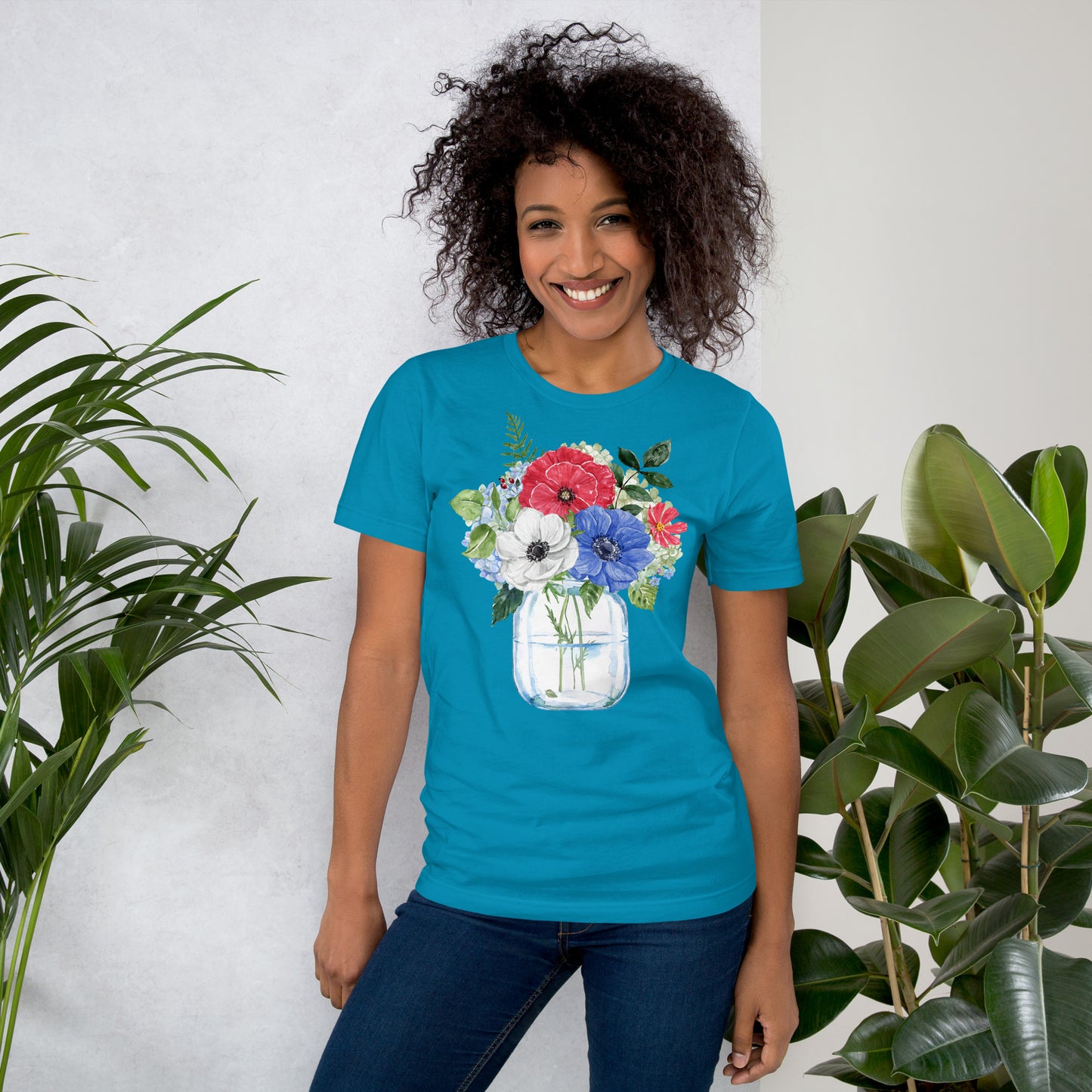 Patriotic Blooms - Lightweight T-Shirt