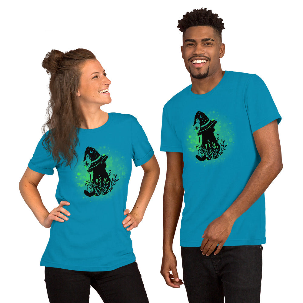 Glowing Cat Witch - Lightweight T-Shirt