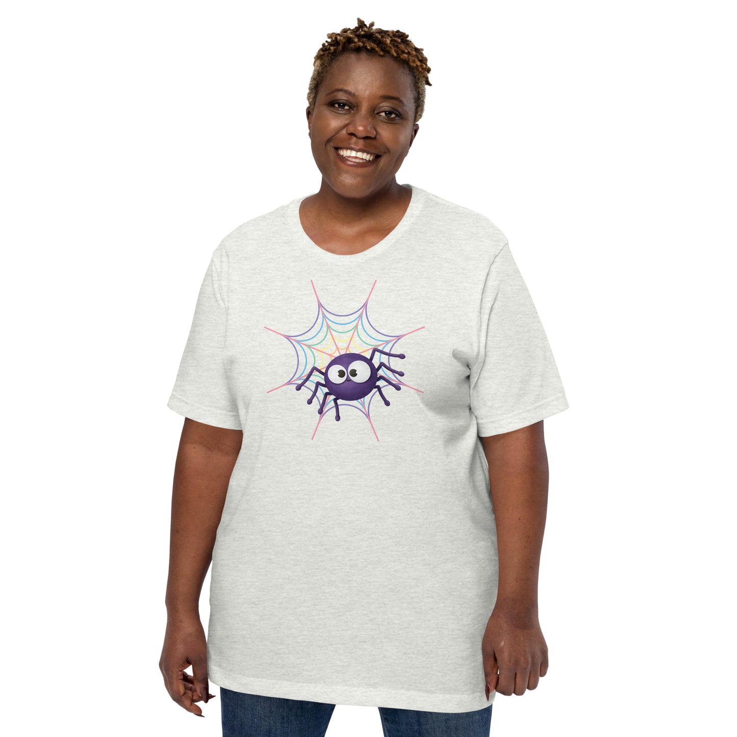 Pastel Rainbow Web (Light) - Lightweight T-Shirt