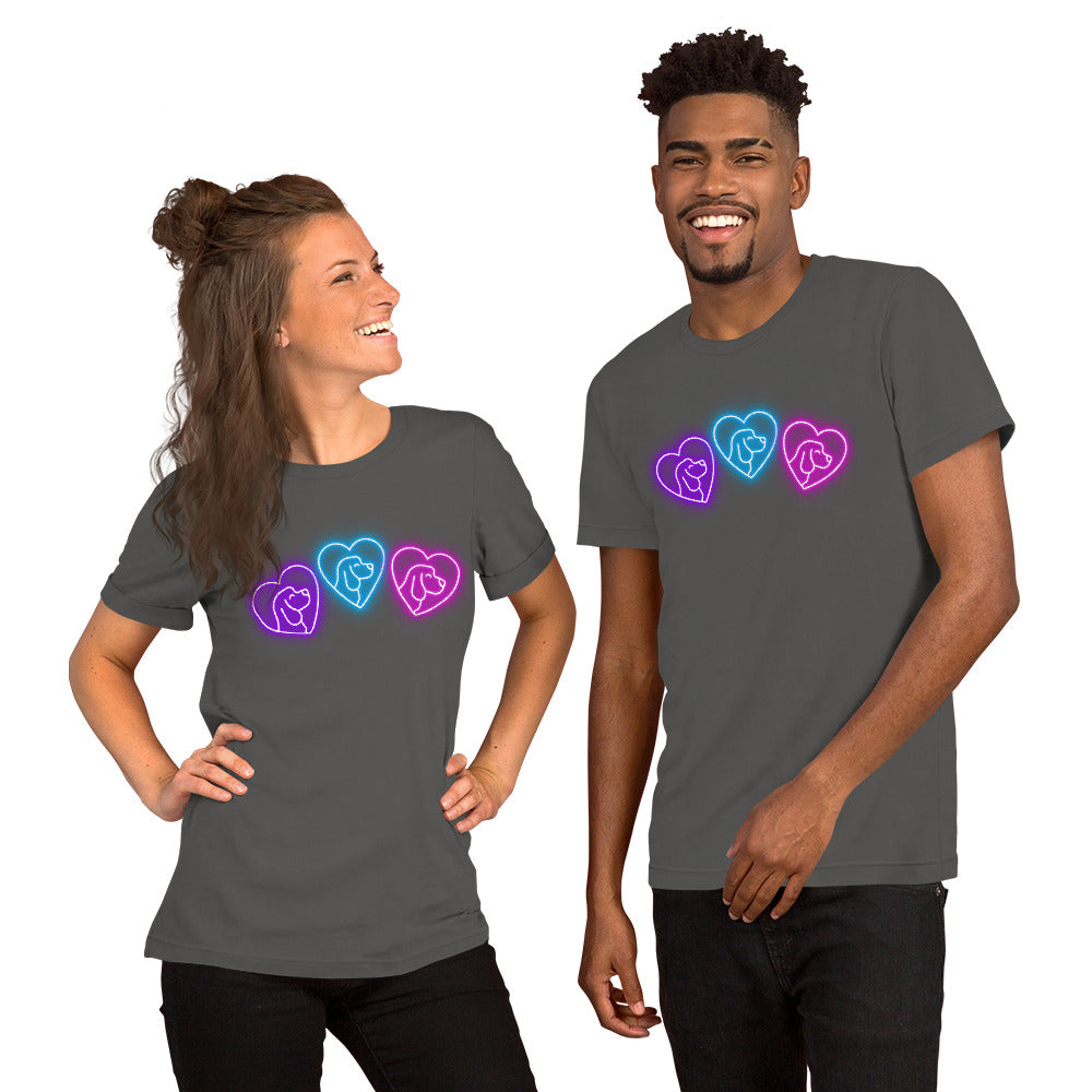 Neon Dog Heart - Lightweight T-Shirt