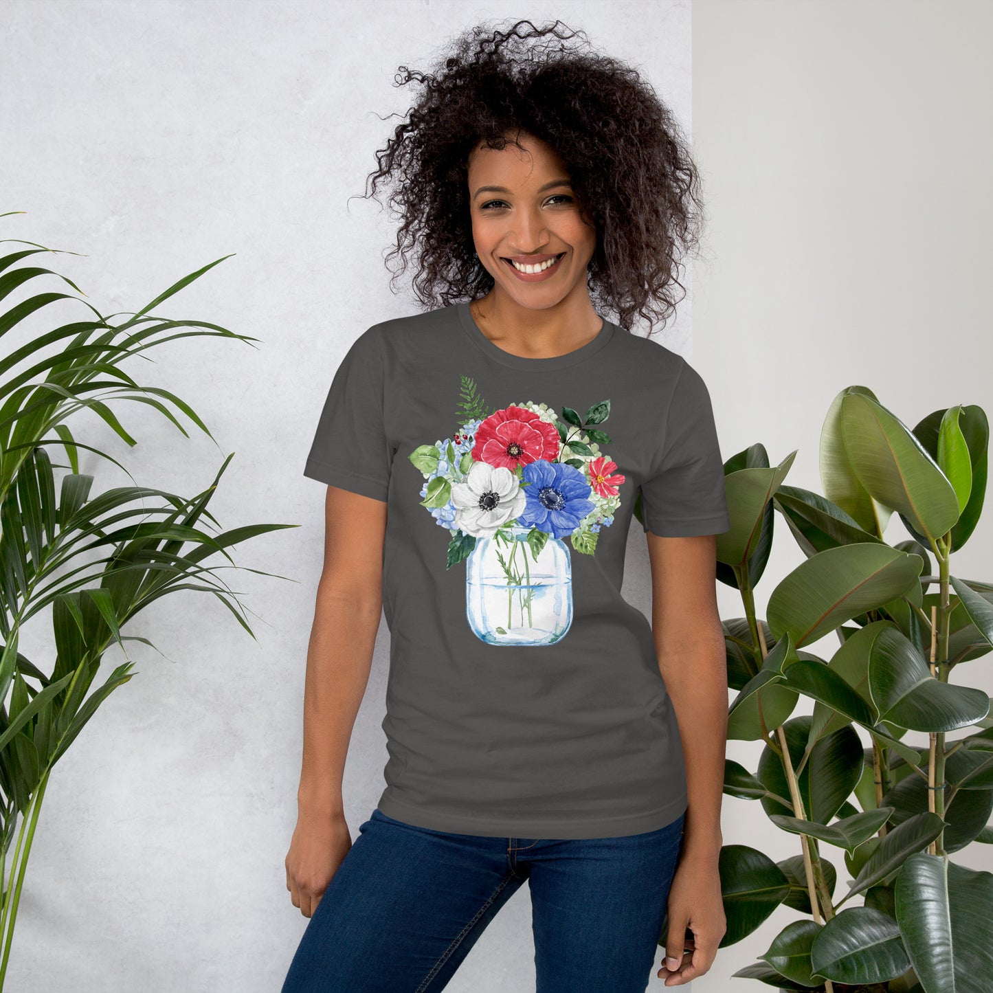 Patriotic Blooms - Lightweight T-Shirt